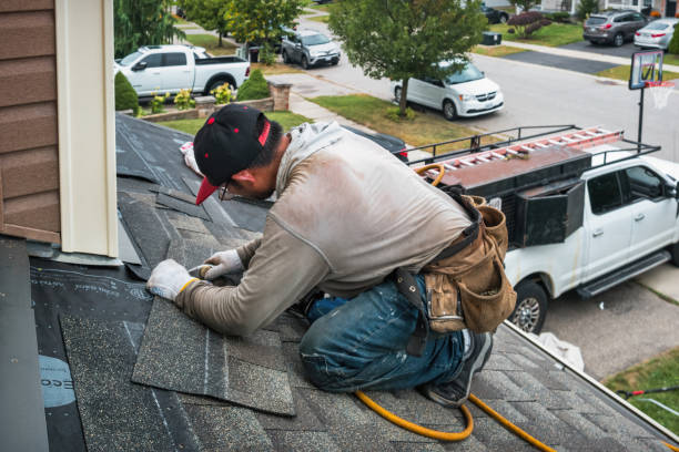 Professional Storm Damage Roof Repair technician working in Plainfield, IL